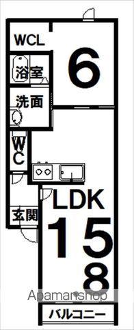 BAOBAB白樺Ⅲ(1LDK/1階)の間取り写真