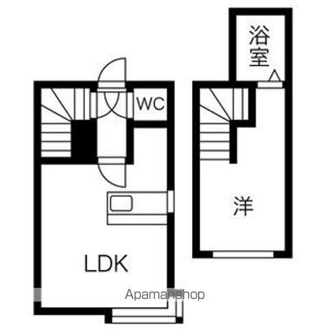 AMS入船V(1LDK/1階)の間取り写真