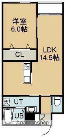 NEW PIAZZA西桔梗(1LDK/4階)の間取り写真