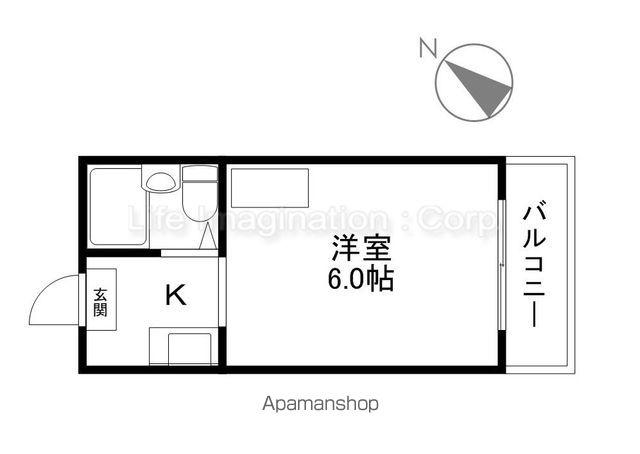 レジナス瀬田(1K/2階)の間取り写真