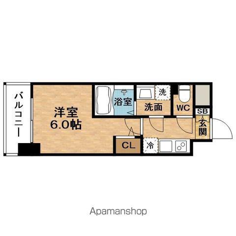 ESLEADRESIDENCE梅田GRANDGATE(1K/15階)の間取り写真
