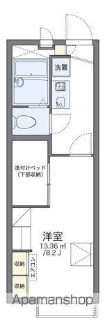 レオパレスブラン大分(1K/1階)の間取り写真