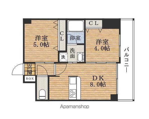 ARDENTOWER本町イースト(2DK/15階)の間取り写真