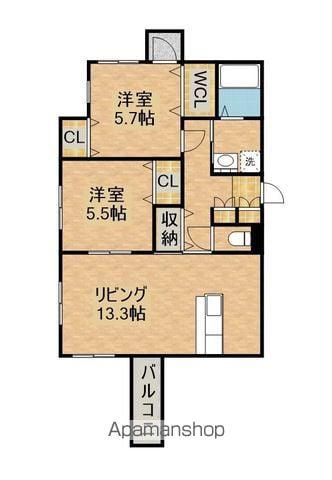 ALTE MEISTER カメリア(2LDK/2階)の間取り写真