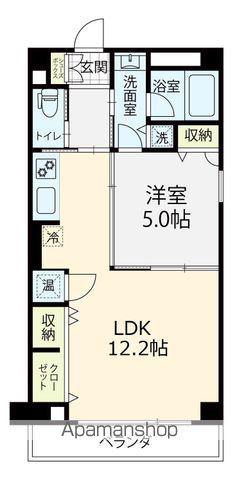 ファーストレーベン彦三(1LDK/3階)の間取り写真