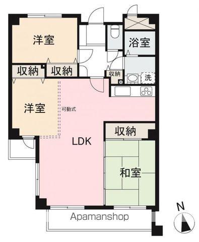 レジデンス香川(3LDK/2階)の間取り写真