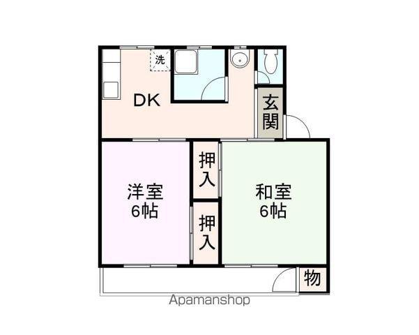 トキワ荘11(2DK/2階)の間取り写真