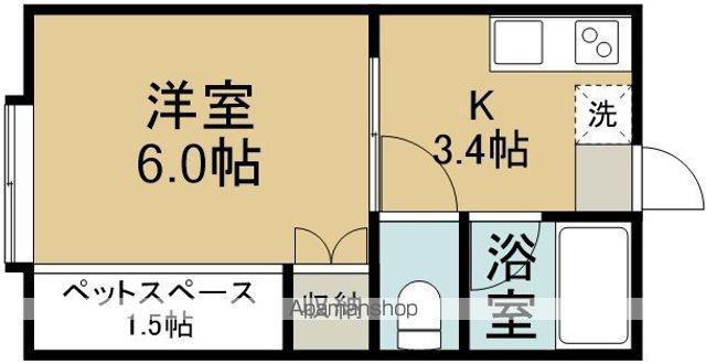 ハイツコスモス(1K/1階)の間取り写真