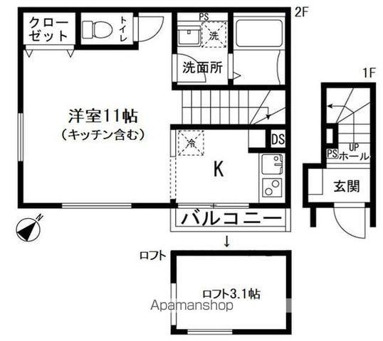 FOREST GARDEN(ワンルーム/2階)の間取り写真
