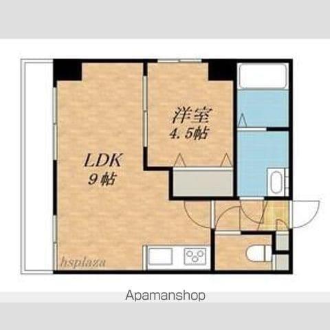 ヒルズ本通(1LDK/2階)の間取り写真
