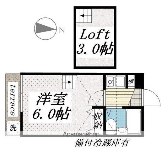 ジュネパレス新松戸第11(1K/1階)の間取り写真