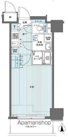 フェニックス西参道タワー(1K/6階)の間取り写真