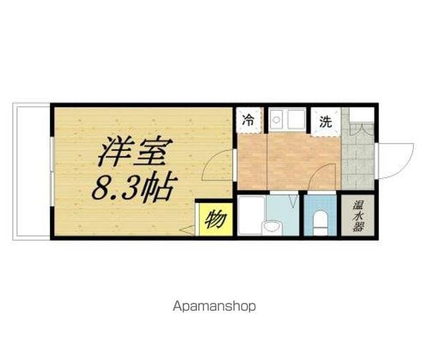 アップルヒル(1K/1階)の間取り写真