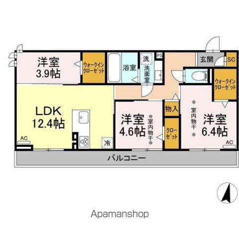 リヴィエール(3LDK/3階)の間取り写真