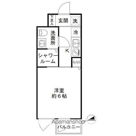 PASEO下北沢(1K/3階)の間取り写真