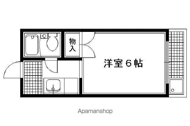 岩倉南河原町マンション(1K/2階)の間取り写真