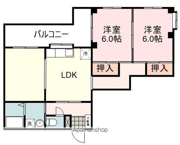 グリーンハイツくらのき(2LDK/2階)の間取り写真