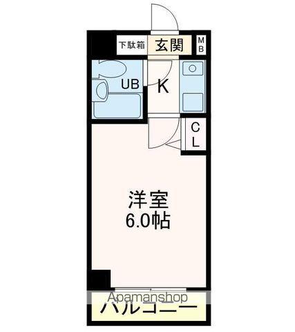 シャトレー舞浜(1K/2階)の間取り写真