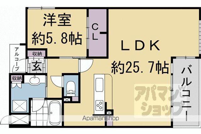 イーグルコート三条室町(1LDK/10階)の間取り写真