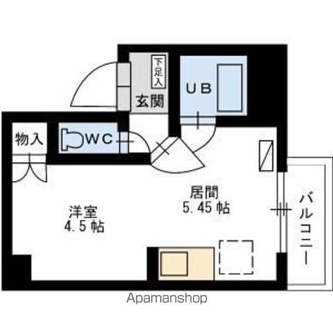 グリーンヒルシャトー(1DK/4階)の間取り写真