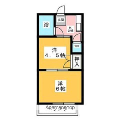 コーポレイティブK(2K/2階)の間取り写真
