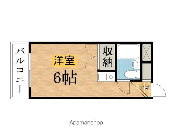 エトワール暁町(ワンルーム/2階)の間取り写真