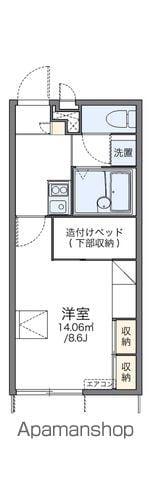 レオパレス宮ノ前1号棟(1K/1階)の間取り写真
