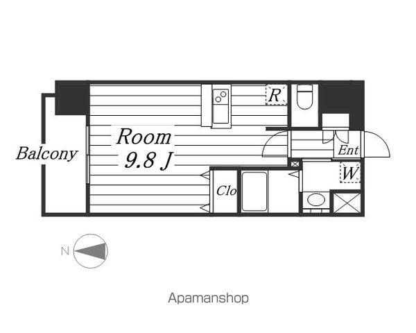 プレサンス大須プライマル(ワンルーム/8階)の間取り写真