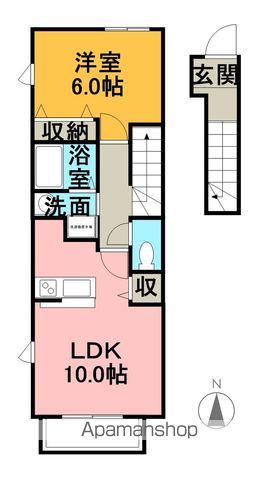フォーリスト清水(1LDK/2階)の間取り写真