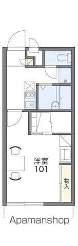 レオパレスひまわり松前(1K/1階)の間取り写真