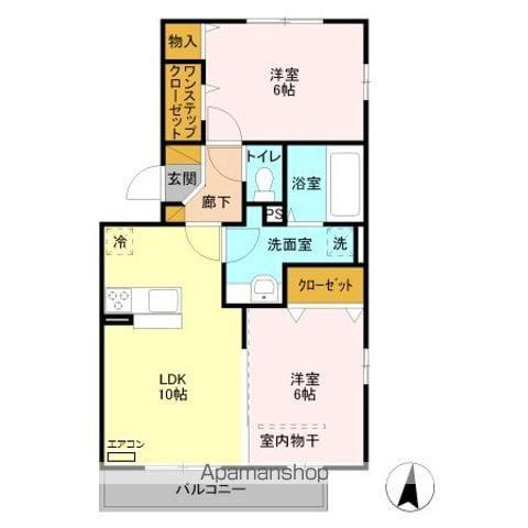 レスポワール A(2LDK/2階)の間取り写真