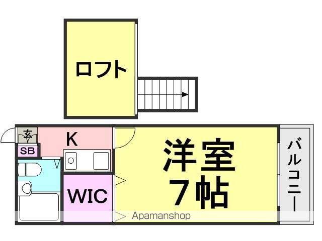 ジョーハウス(1K/2階)の間取り写真