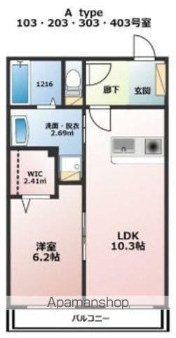 LINNEA MIKUMO(1LDK/1階)の間取り写真