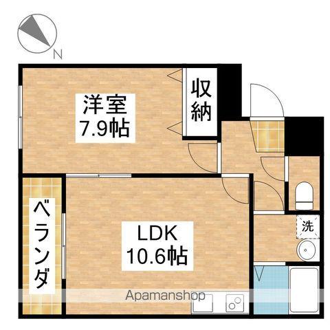 グレイスナルミ(1LDK/3階)の間取り写真