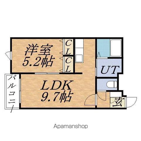 ディスティニー2(1LDK/5階)の間取り写真