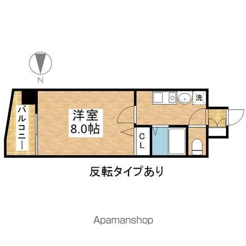 ヒルズ新栄(1K/6階)の間取り写真