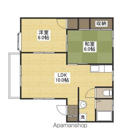 ヴィラ丹波屋A(2LDK/1階)の間取り写真