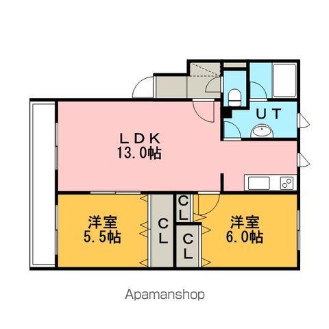 ミレニューム21(2LDK/2階)の間取り写真