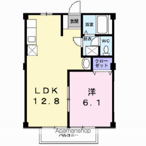 クローバーヒルズⅡ(1LDK/2階)の間取り写真