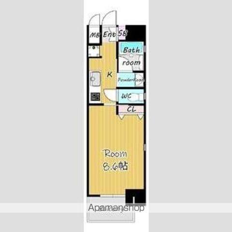 セレニティー名駅(1K/2階)の間取り写真