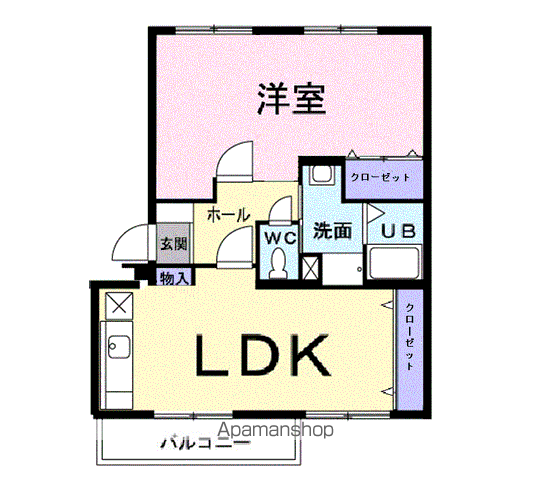 グリーンフィールズ(1LDK/3階)の間取り写真