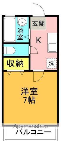高畑荘(1K/1階)の間取り写真