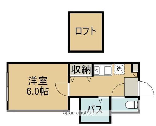 パレス緑ヶ丘(1K/1階)の間取り写真