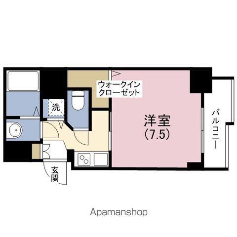 S-RESIDENCE谷町五丁目(1K/5階)の間取り写真