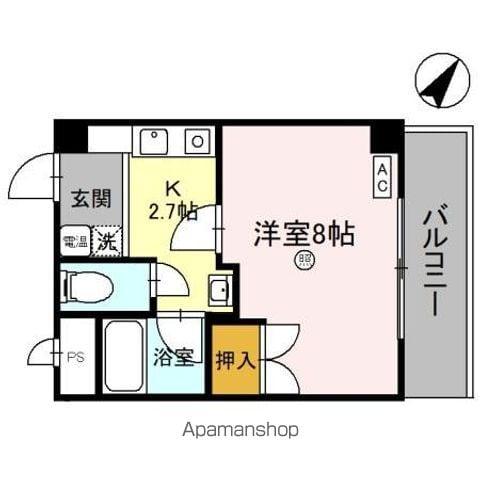 リバーハイツ光陽(1K/1階)の間取り写真