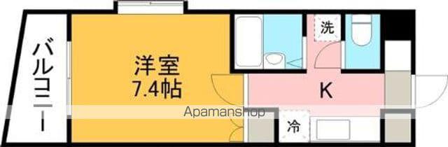 アビタシオン保田窪(1K/5階)の間取り写真