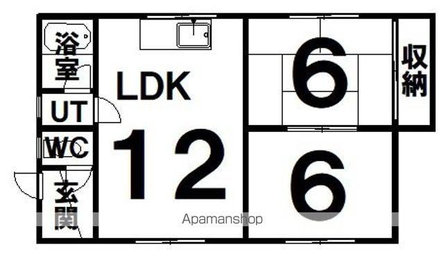 ハイツ北4丁目(2LDK/2階)の間取り写真