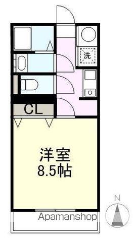 アーリーマンション(1K/2階)の間取り写真