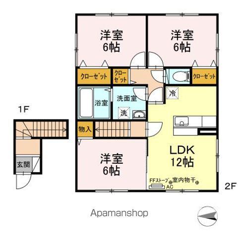 コモド早稲田(3LDK/2階)の間取り写真