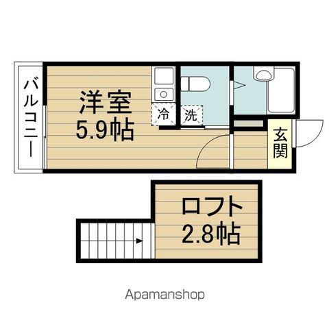 WINDY HILLS 横浜吉野町(ワンルーム/3階)の間取り写真